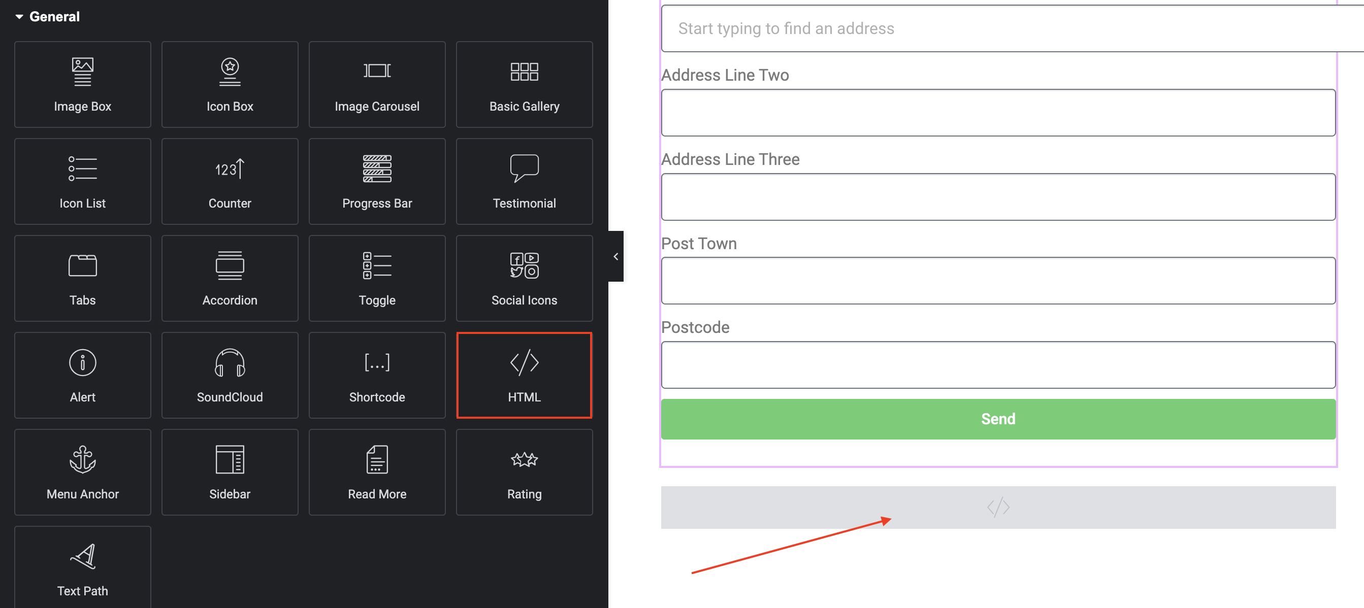 Initialise Address Finder