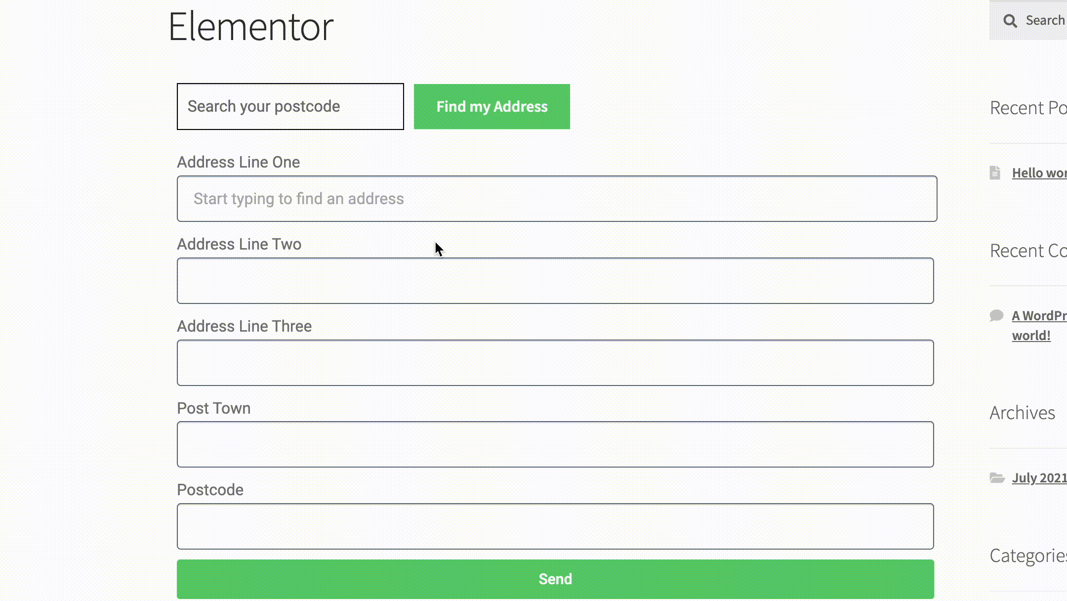 Quickly populate your address fields